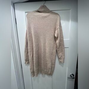 MAZIK Beige Turtleneck Sweater Dress